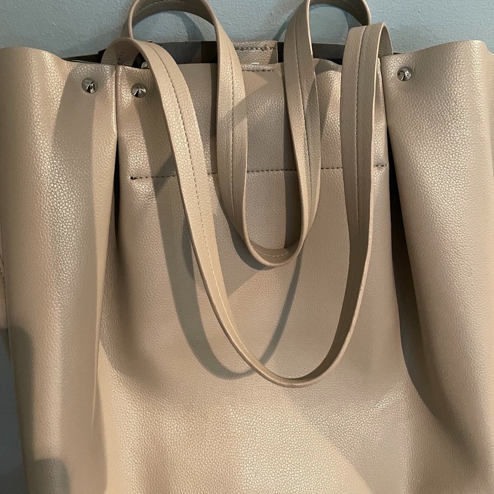 Black Zara Faux Leather Small Tote